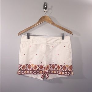 LOFT Tribal Print Linen Blend Shorts